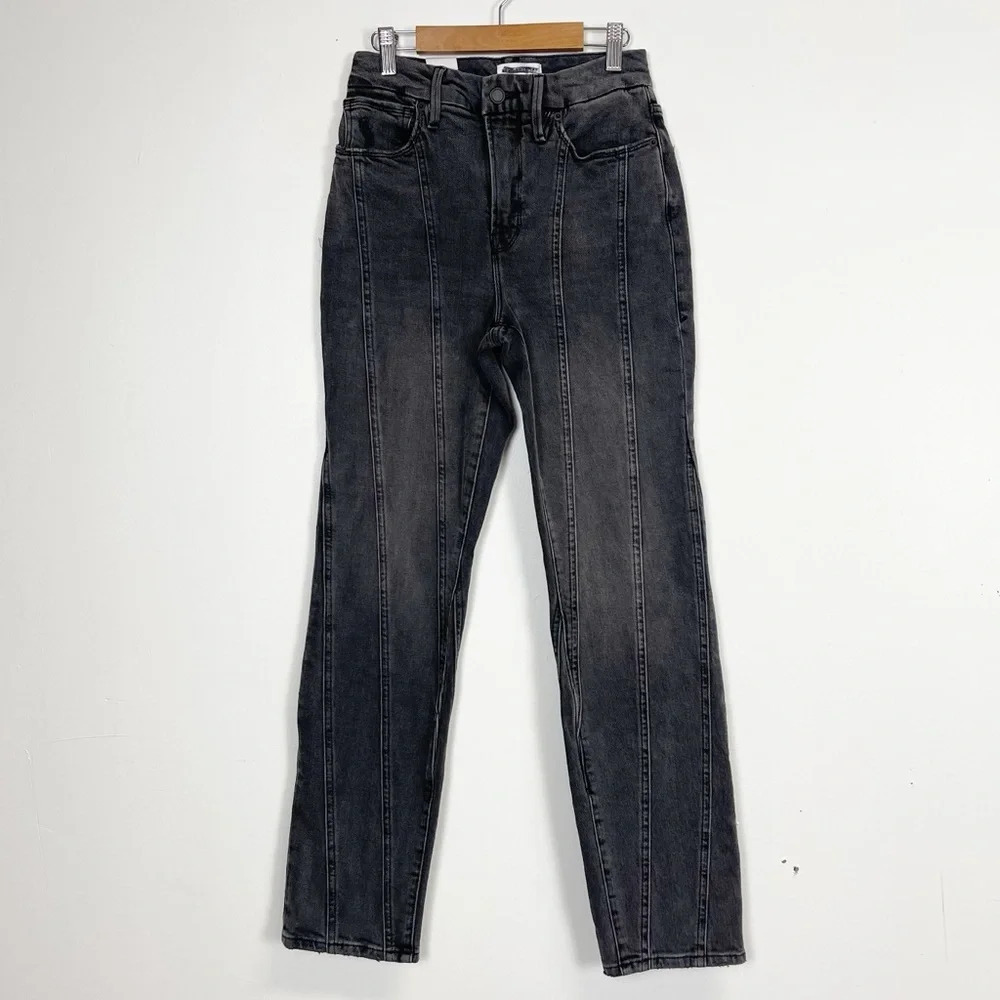 NEW Good American Jeans 2 / 26 115 Black Good Classic Seamed Skinny Jean NWT